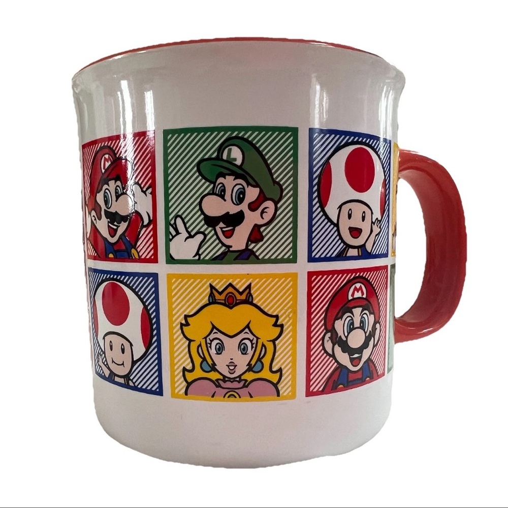 Nintendo Super Mario Character‎ Grid Coffee Mug – Red Interior – NWOT